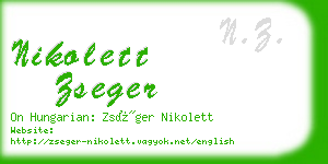 nikolett zseger business card